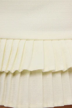 Double Ruffle Mini Skort Soft Lemon