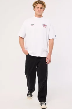 Double Time Box Fit Oversize Tee White