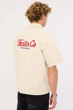Double Time Short Sleeve Short Work Shirt Bone