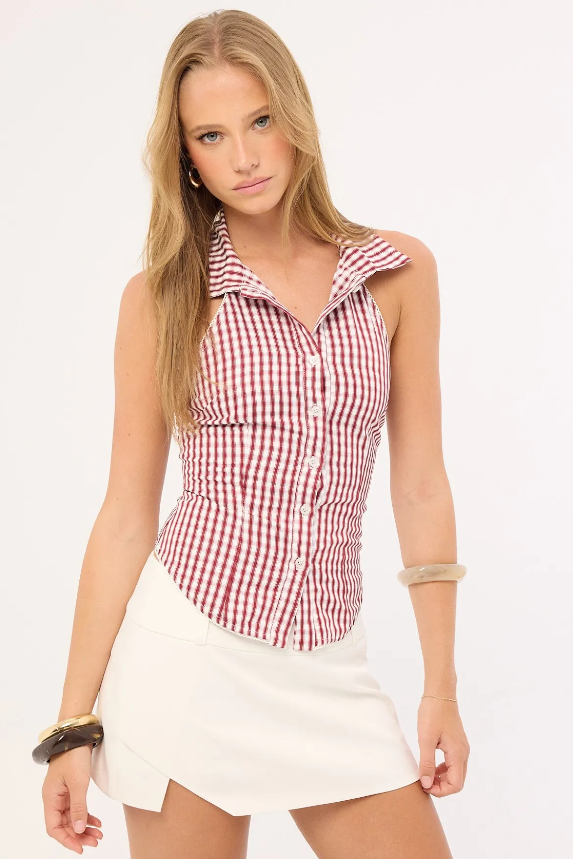 Dove Tailored Split Skort Cream