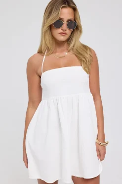 Dreaming Halter Mini Dress White