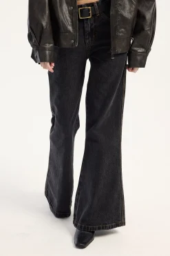 Drop Kick Flare Jean Black Rinse