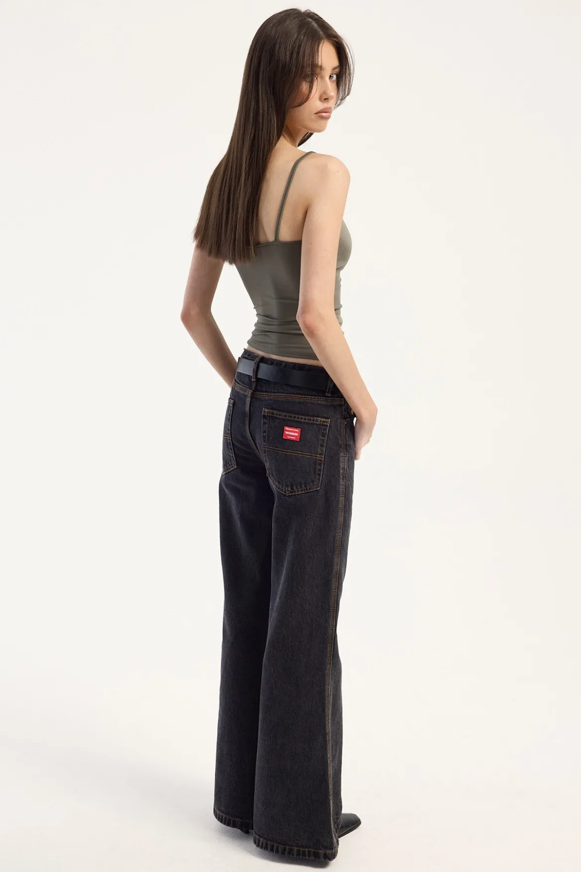 Drop Kick Flare Jean Black Rinse