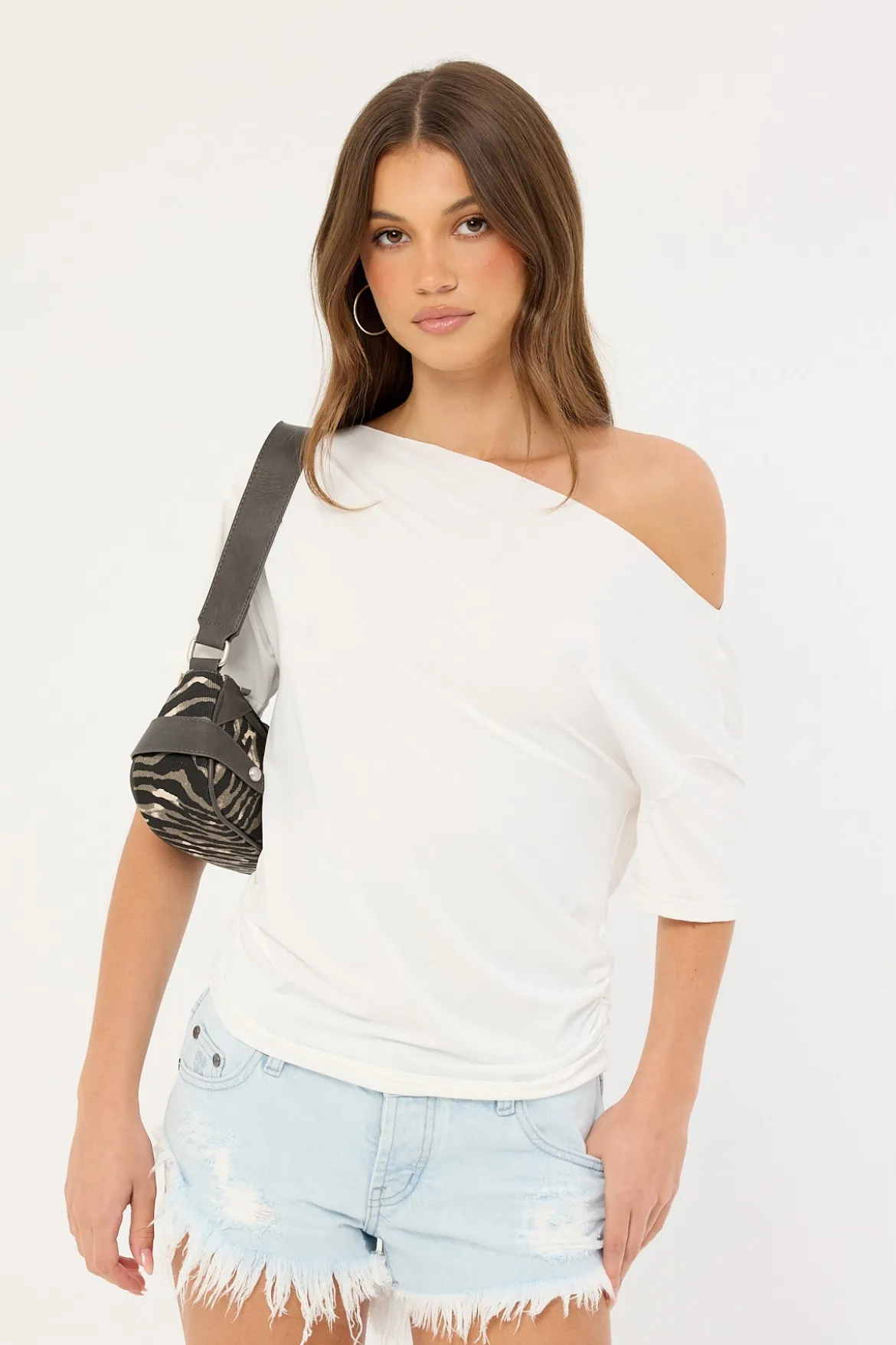 Dukes Low Waist Mini Denim Shorts Xanthe