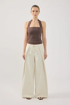 Duo Wrap Mid Rise Pant STONE