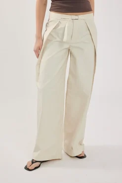 Duo Wrap Mid Rise Pant STONE