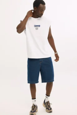 Dynamic Slub Muscle Tank White