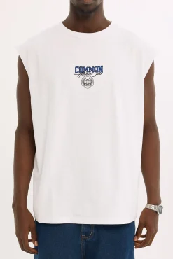 Dynamic Slub Muscle Tank White