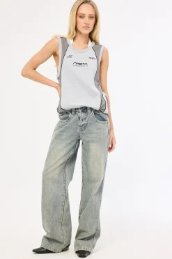 Echelon Loose Singlet Tank Grey