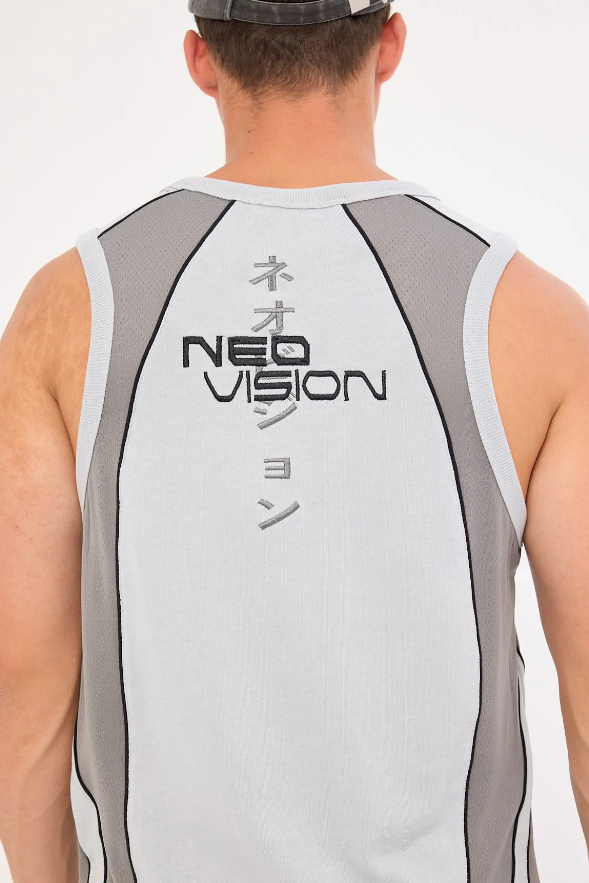 Echelon Loose Singlet Tank Grey