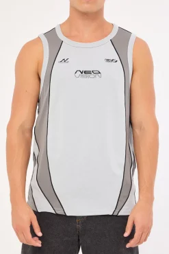 Echelon Loose Singlet Tank Grey