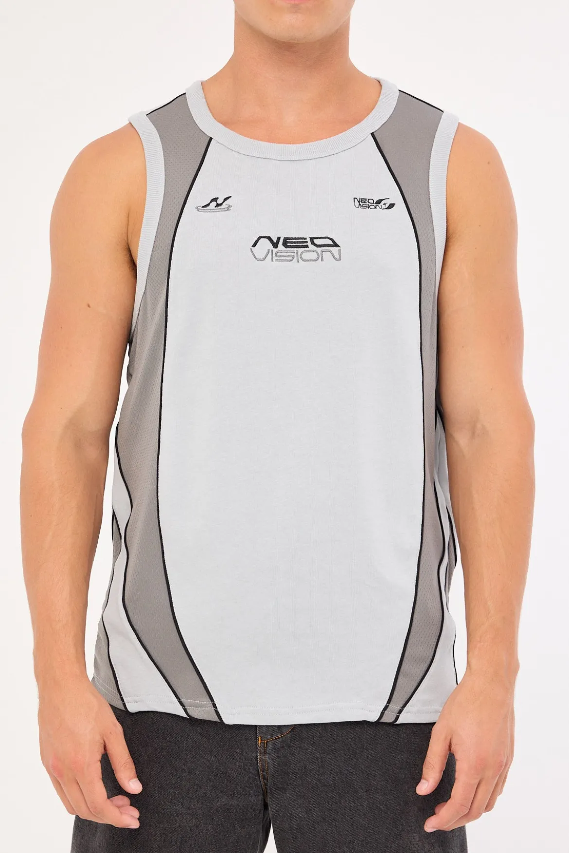 Echelon Loose Singlet Tank Grey