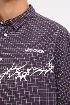 Echoes Oversize Shirt Purple Check