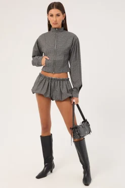 Eclipse Mini Short Onyx Plaid