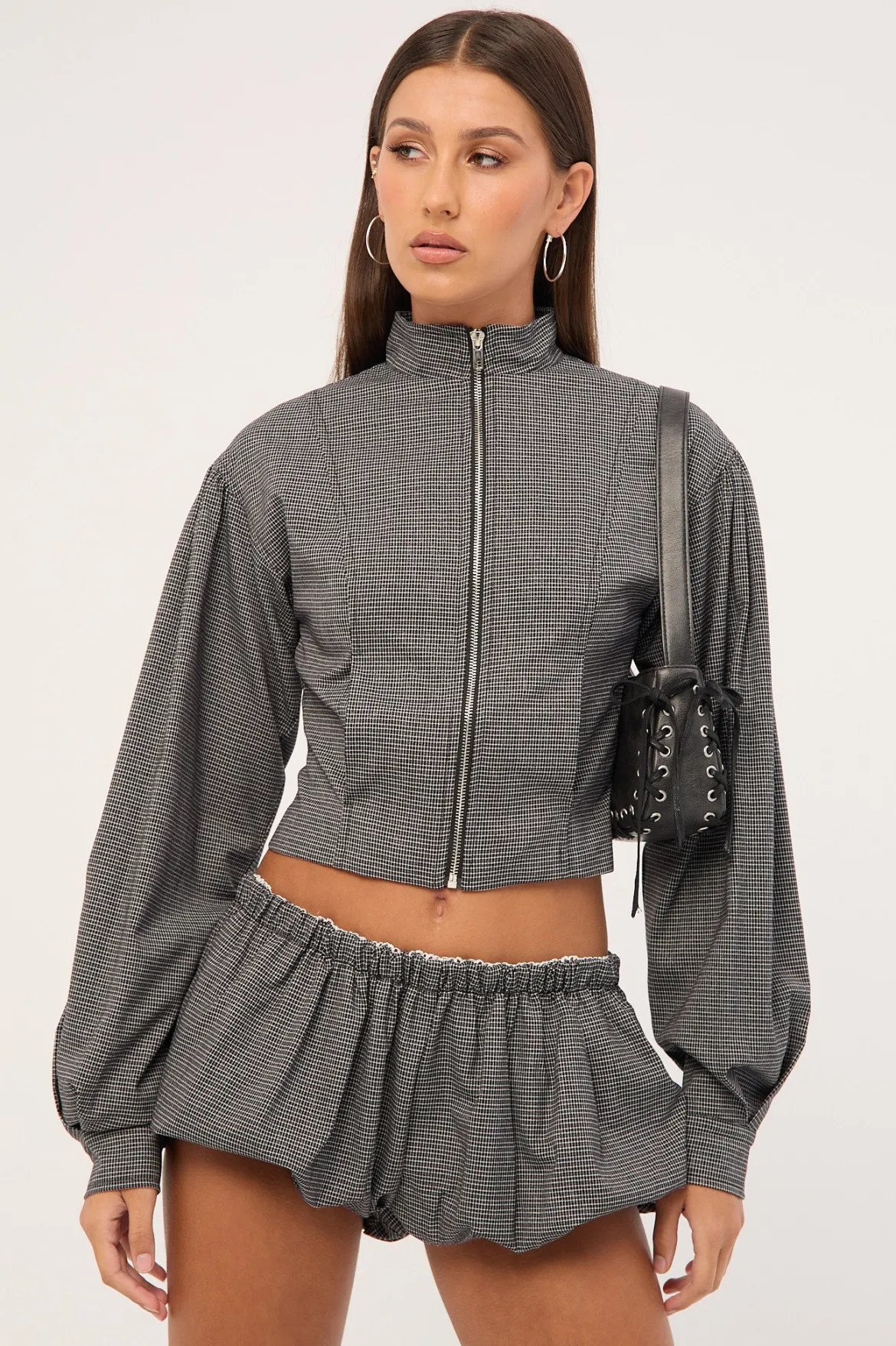 Eclipse Mini Short Onyx Plaid