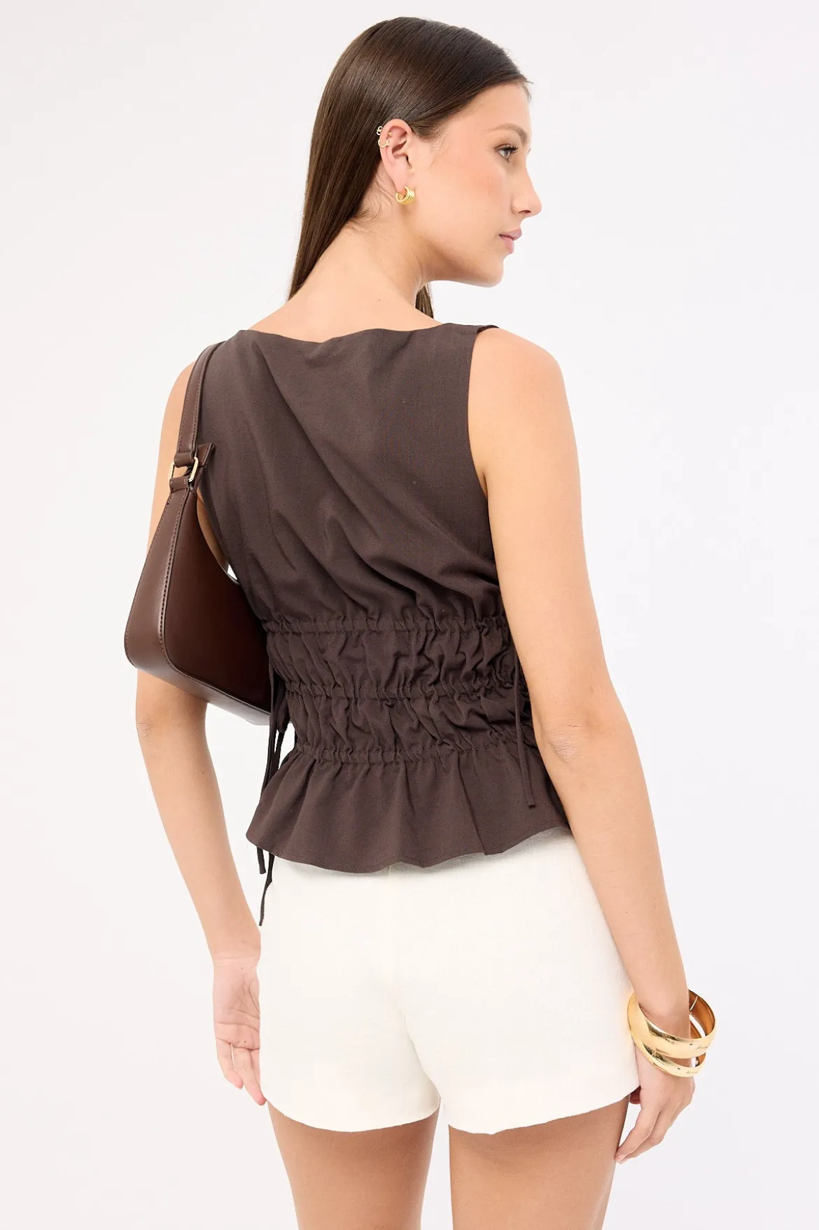 Elara Linen High Rise Short White