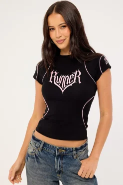 Electra Nano Tee Black/Pink