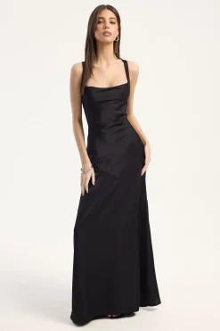 Ella Cowl Maxi Dress Black