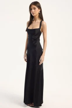 Ella Cowl Maxi Dress Black