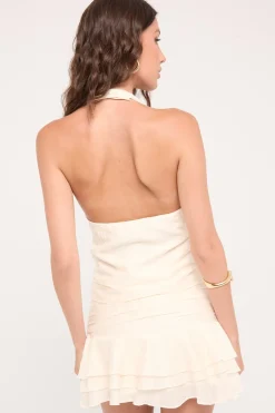 EllaMae Ruffle Mini Skort Off White