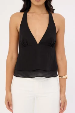 EllaMae Ruffle Top Black