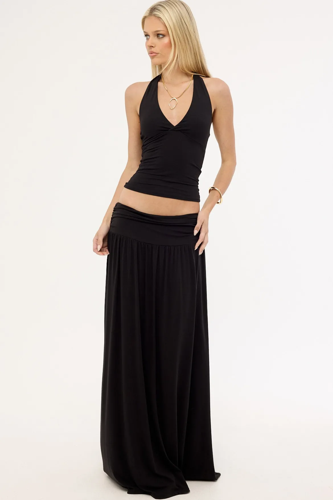 Ellison Jersey Maxi Skirt Black