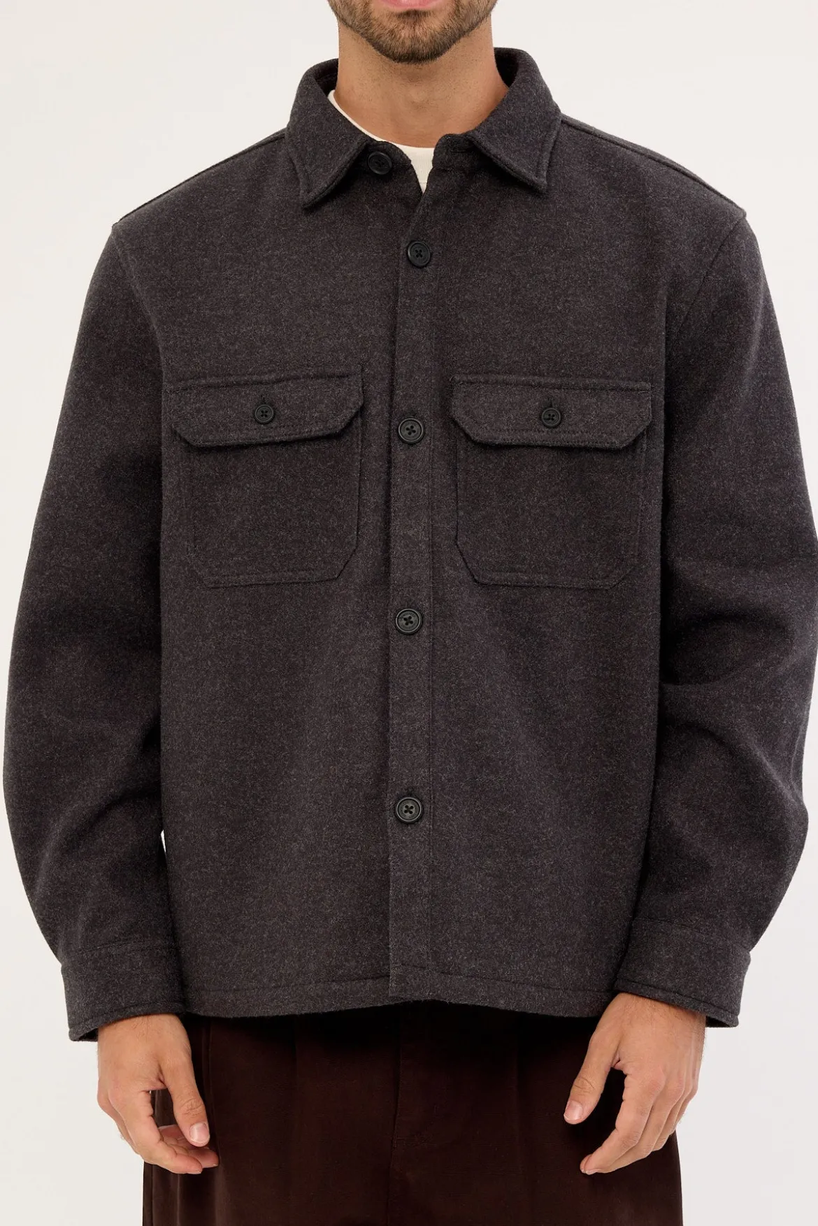 Elmer Heavyweight Overshirt Dark Grey