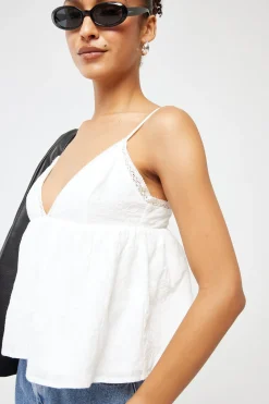 Eloise Broderie Top White