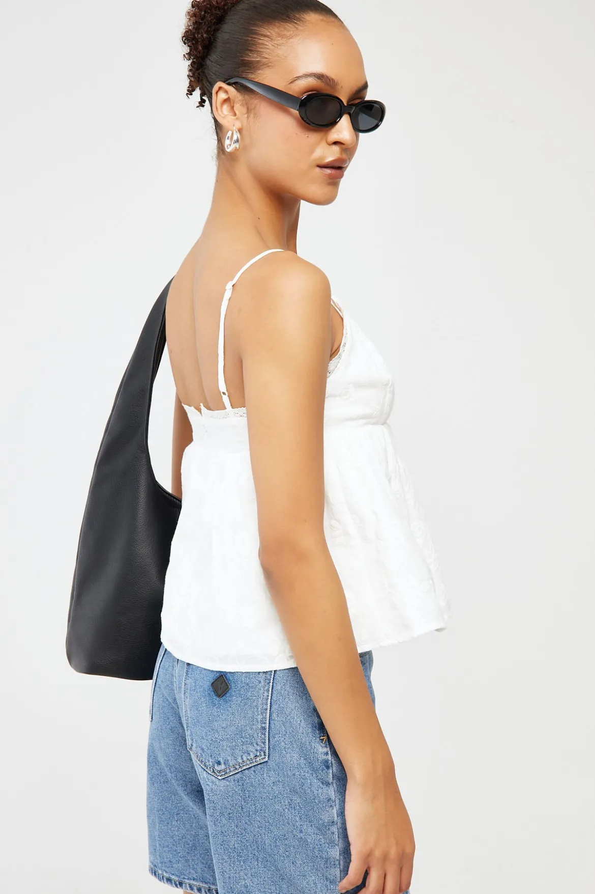 Eloise Broderie Top White