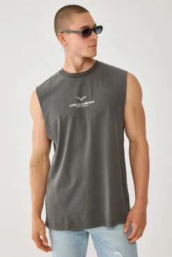 Emblem Merch Fit Muscle Tee Merch Black