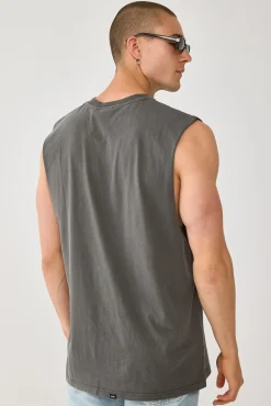 Emblem Merch Fit Muscle Tee Merch Black