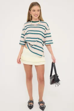 Emerging Tee Green Stripe