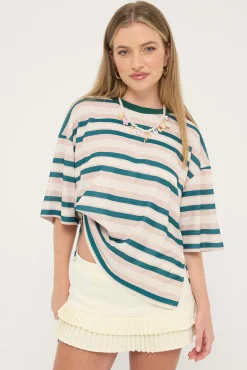 Emerging Tee Green Stripe