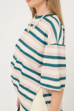 Emerging Tee Green Stripe