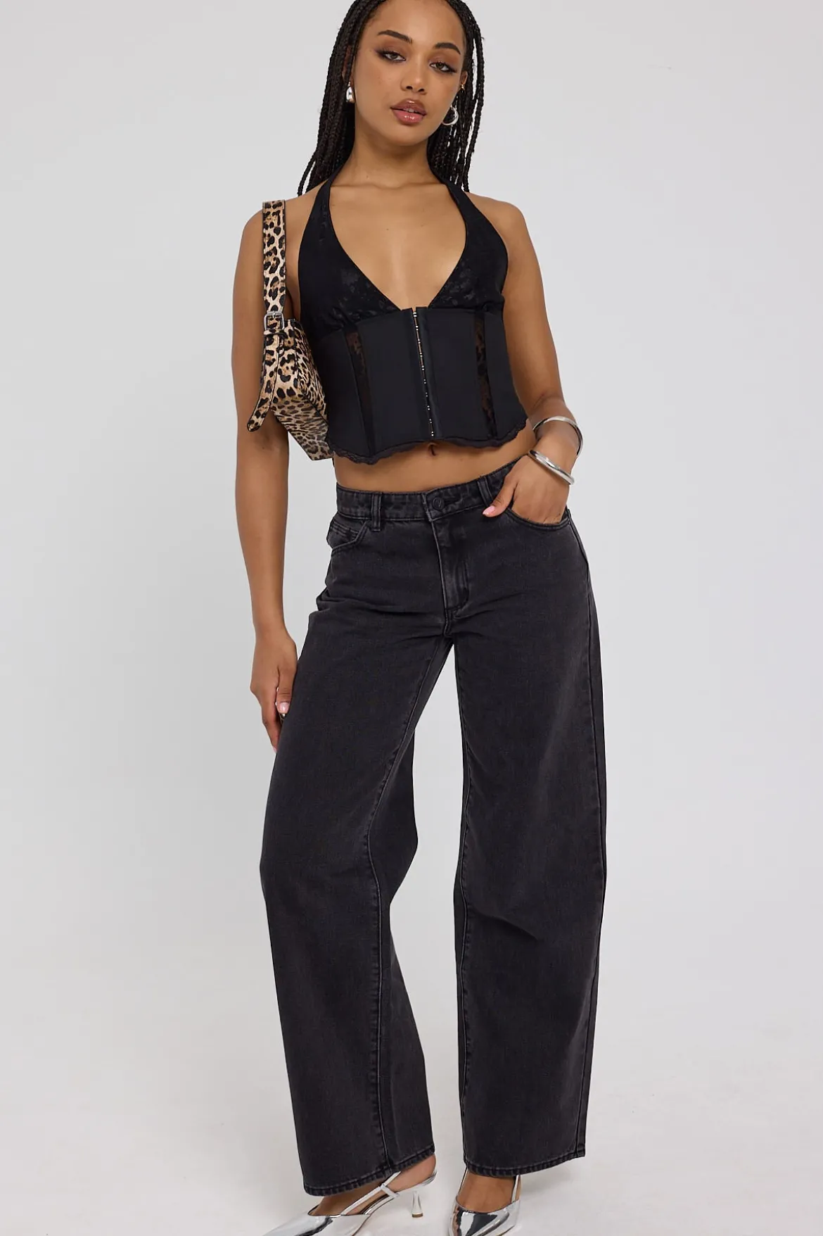 Emersyn Lace Corset Top Black
