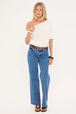 Emery Off Shoulder T-shirt White