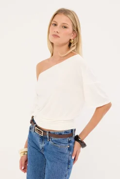 Emery Off Shoulder T-shirt White