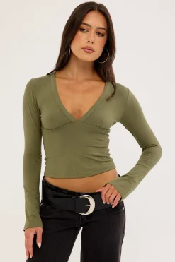 Emesy Long Sleeve Top Khaki