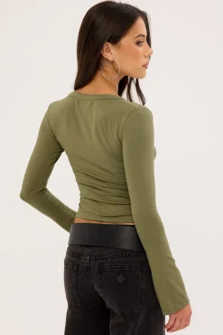 Emesy Long Sleeve Top Khaki