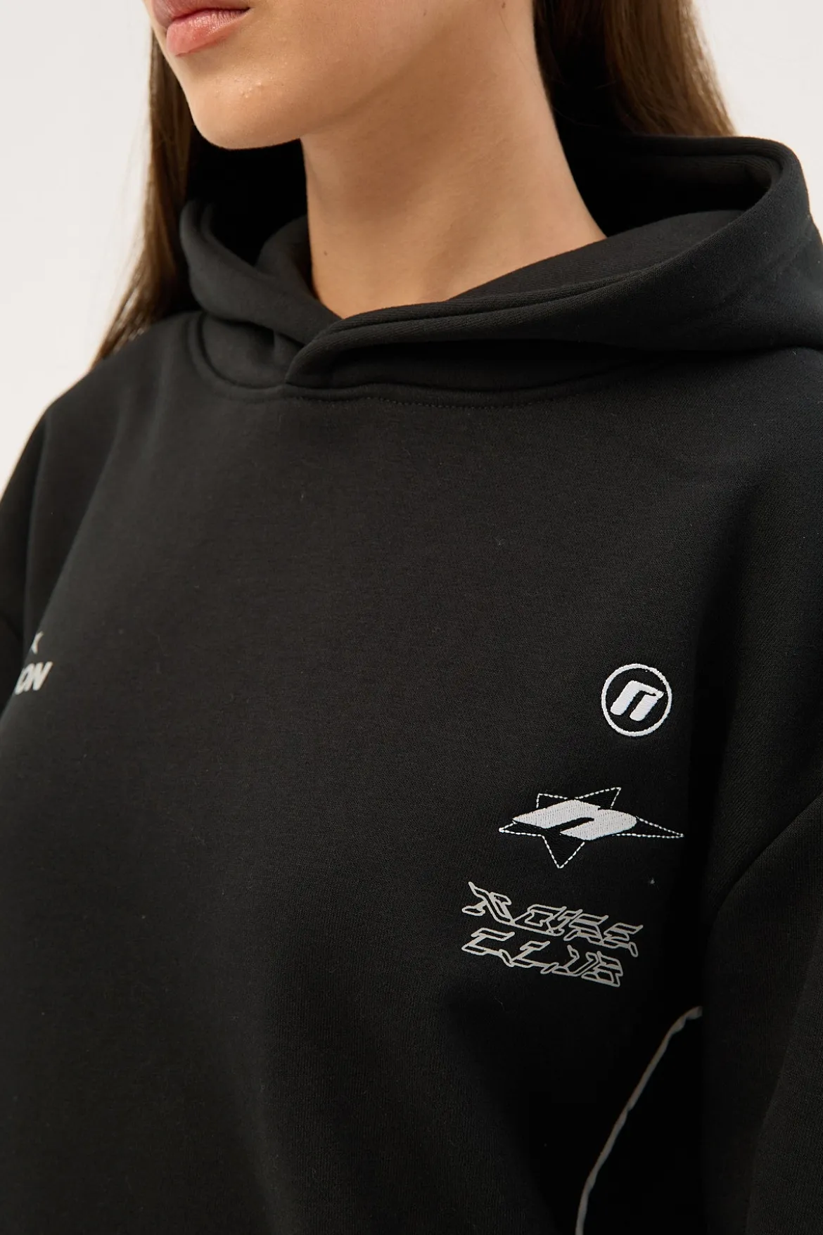 Empire Relaxed Hoodie Black