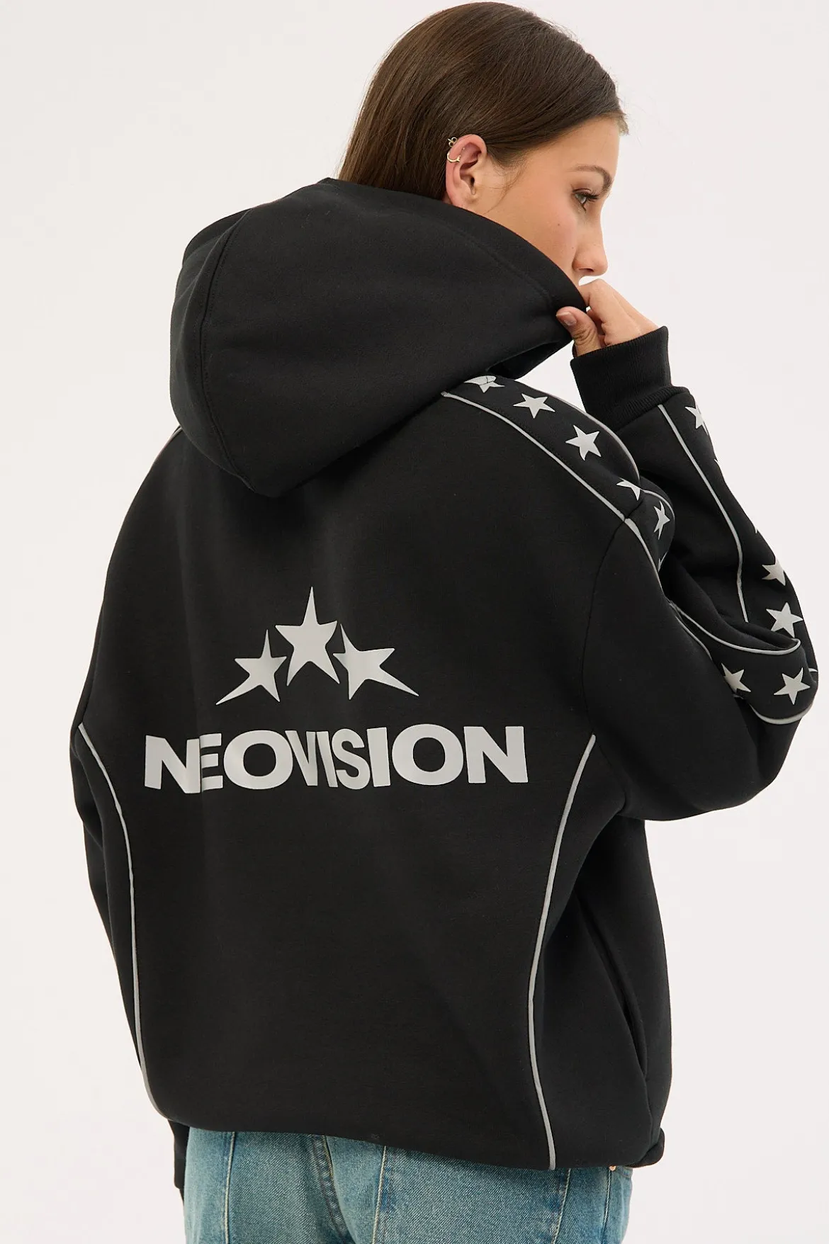 Empire Relaxed Hoodie Black