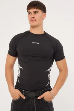 Encryption Slim Compression Tee Black