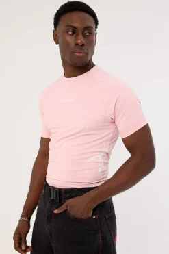 Encryption Slim Compression Tee Pink