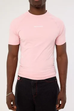 Encryption Slim Compression Tee Pink
