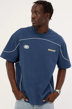 Engage Global Piping Tee Navy