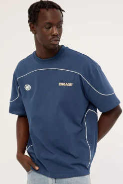 Engage Global Piping Tee Navy