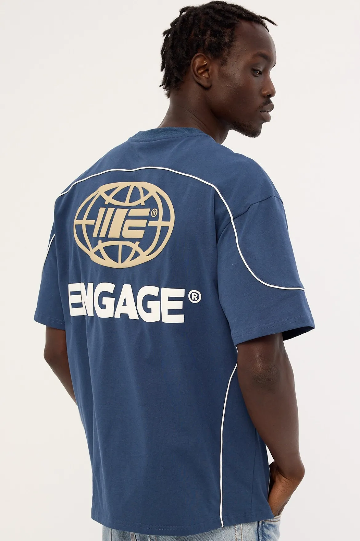 Engage Global Piping Tee Navy