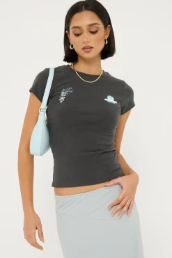 Enjin Baby Tee Washed Black