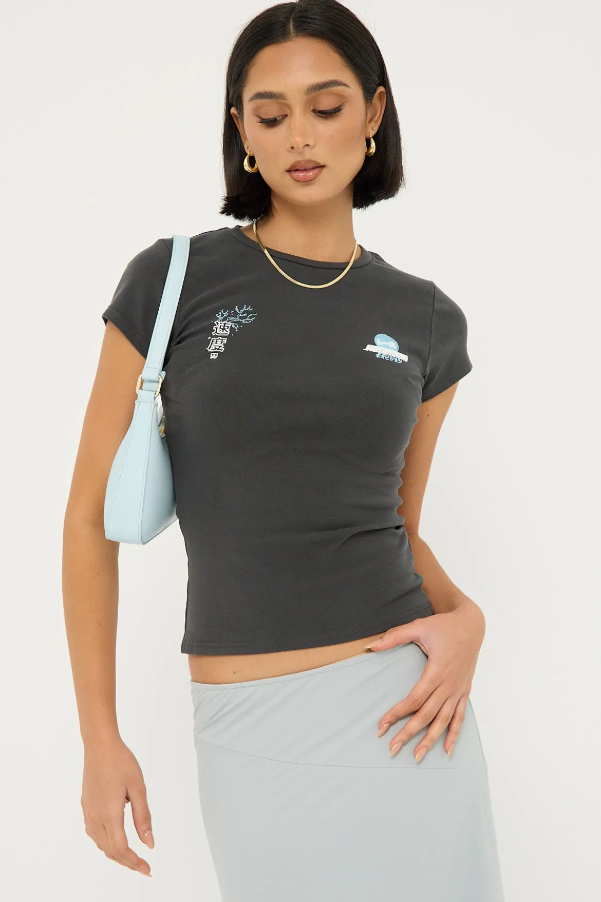 Enjin Baby Tee Washed Black