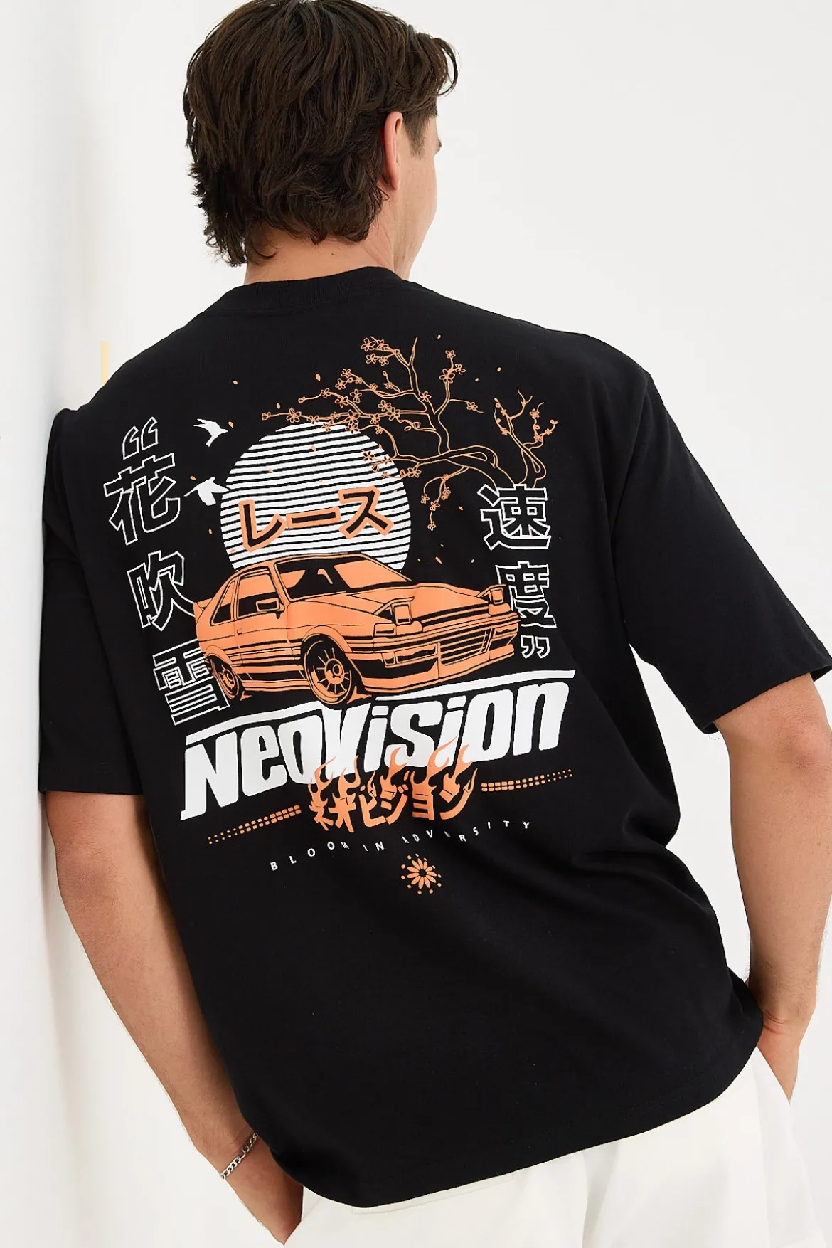 Enjin Oversized Super Heavy Tee Black